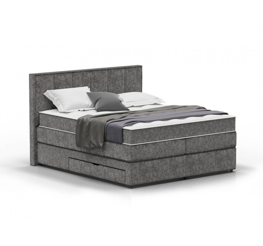 Boxspring postel Missouri šedá 160x200