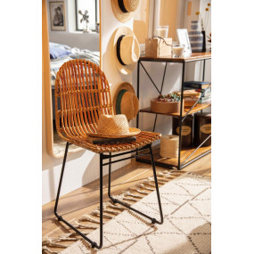 2ks přírodní židle z ratanu Bali