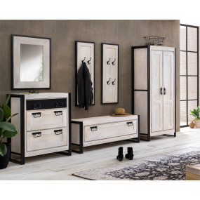 Bílý botník z masivu mango White Rocco