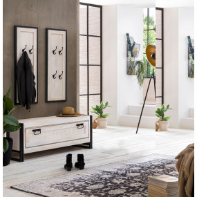 Bílý botník z masivu mango White Rocco