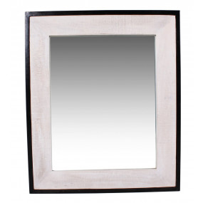 Bílé zrcadlo z masivu mango White Rocco