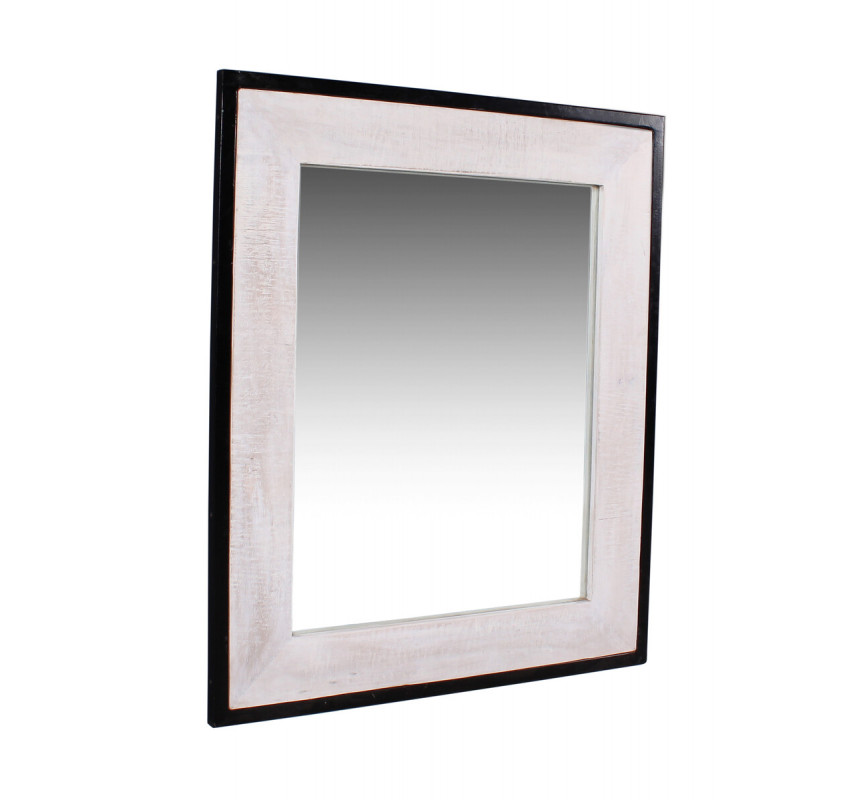 Bílé zrcadlo z masivu mango White Rocco Bílé zrcadlo z masivu mango White Rocco