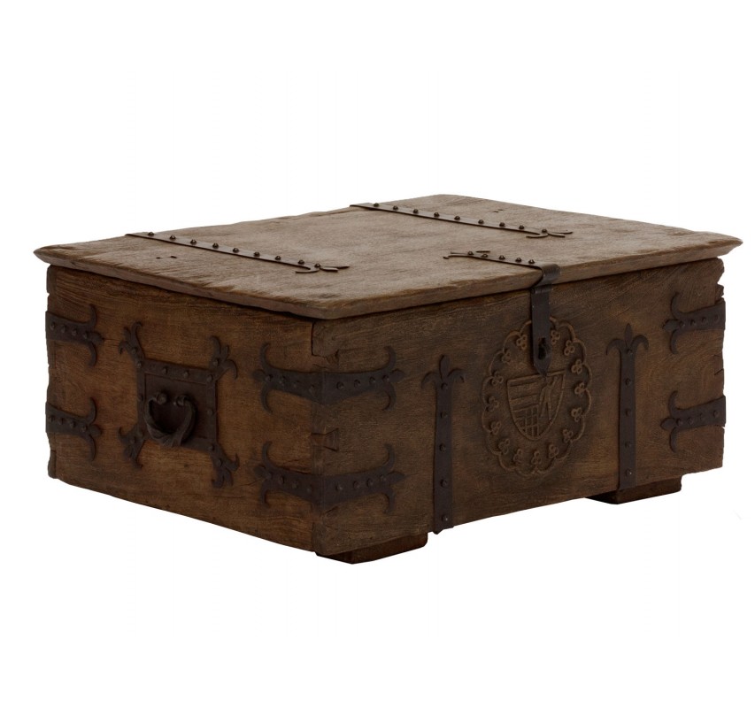Konferenční truhla z masivního manga s antickým vzhledem Troja Konferenční truhla z masivního manga s antickým vzhledem Troja