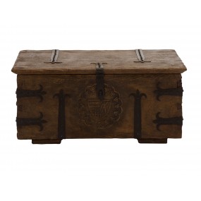 Konferenční truhla z masivního manga s antickým vzhledem Troja