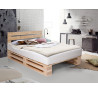 Postel z masivu 140x200 duo Palette přírodní - Skladem