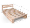 Postel z masivu 140x200 duo Palette přírodní - Skladem
