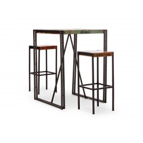 Barová stolička z exotického dřeva Ontario