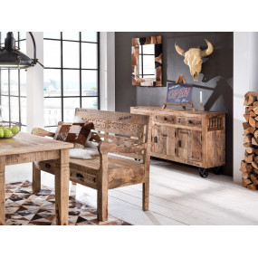 Antická komoda z mangového dřeva Rhein