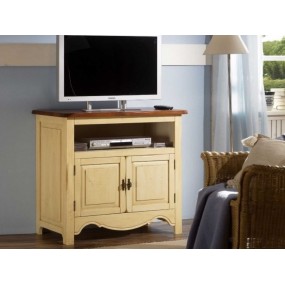 Krémový TV stolek z masivu Bogota