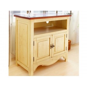 Krémový TV stolek z masivu Bogota