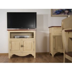 Krémový TV stolek z masivu Bogota
