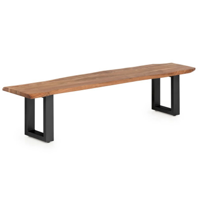Jídelní lavice z masivu 160 cm Wildwood černé nohy