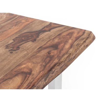Jídelní stůl dřevo kov 140x90 Wildwood bílé nohy palisandr