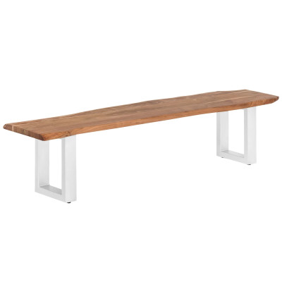Lavice masiv 160 cm Wildwood bílé nohy akácie