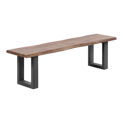 Jídelní lavice z masivu 160 cm Wildwood palisandr černé nohy