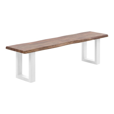 Lavice masiv 160 cm Wildwood bílé nohy palisandr