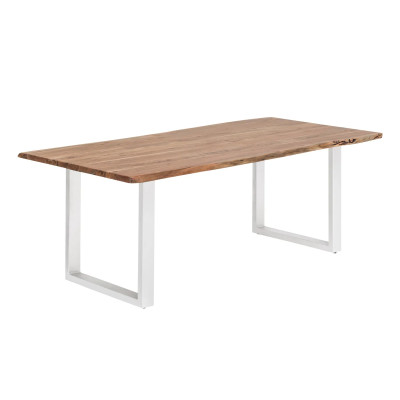 Jídelní stůl dřevo kov 230x100 Wildwood bílé nohy