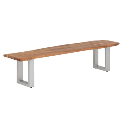 Jídelní lavice masiv 190 cm Wildwood stříbrné nohy akácie