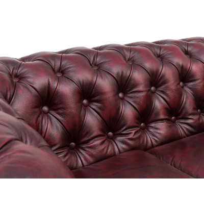 Luxusní kožená sedačka Chesterfield 5místná pravá kůže