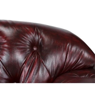 Luxusní kožená sedačka Chesterfield III 2místná pravá kůže