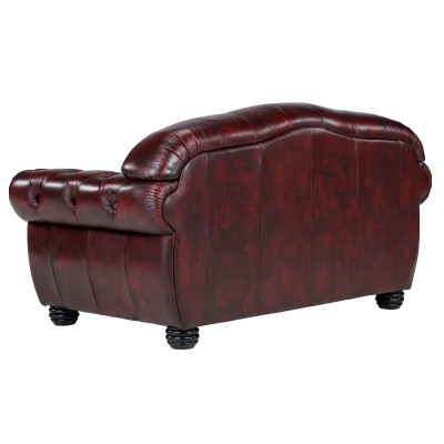 Luxusní kožená sedačka Chesterfield III 2místná pravá kůže