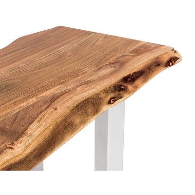 Jídelní lavice masiv 190 cm Wildwood bílé nohy akácie