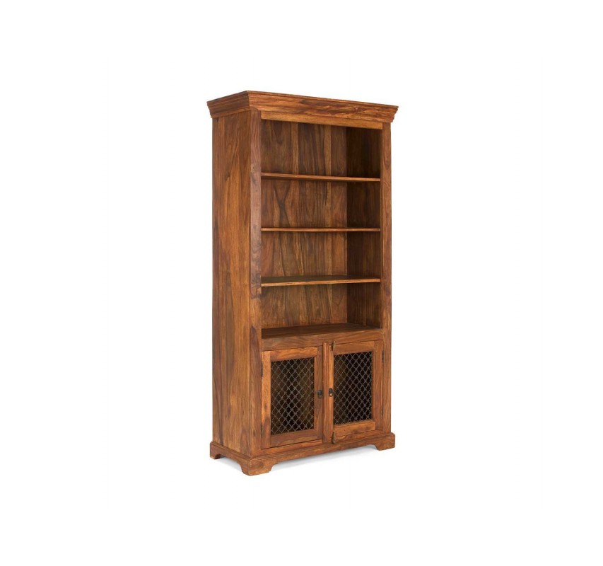 Masivní knihovna hnědá z akácie Artus