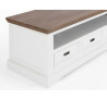 Rustikální bílý televizní stolek z masivního akátového dřeva Sterling