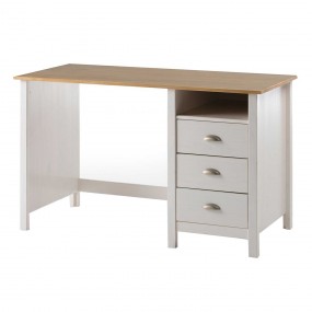 Psací stůl z borovice Jayde bílý
