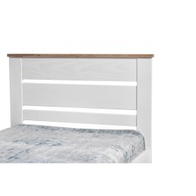 Dřevěná postel z borovice Jayde bílá