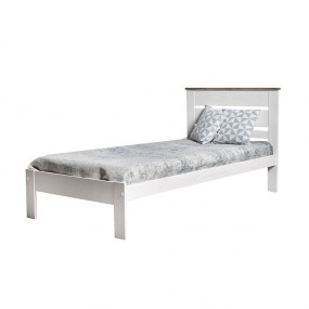 Dřevěná postel z borovice Jayde bílá