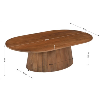 Konferenční stolek masiv Geneva 120 cm