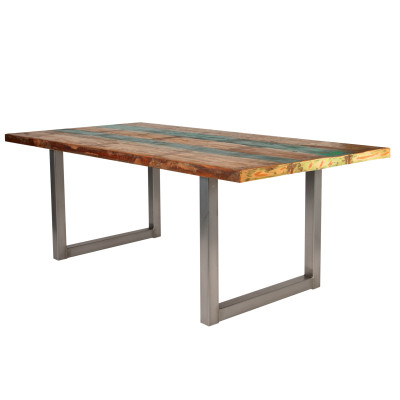 Jídelní stůl 240x100 Tables recyklované dřevo stříbrné
