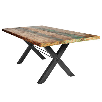 Jídelní stůl 200x100 Tables recyklované dřevo černý