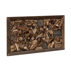 Masivní dřevěný obraz z recyklovaného dřeva Thebus 150x90