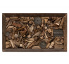Masivní dřevěný obraz z recyklovaného dřeva Thebus 150x90