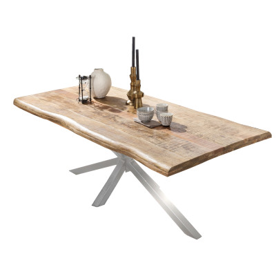 Jídelní stůl masiv 220x100 Tables mango stříbrný