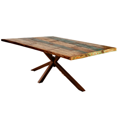 Masivní jídelní stůl 180x100 Tables recyklované dřevo hnědý