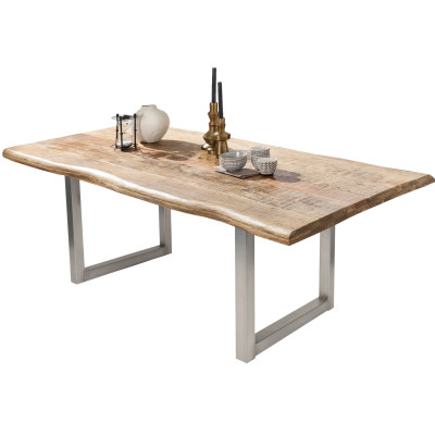 Jídelní stůl mango 180x90 Tables stříbrný