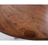 Masivní kulatý jídelní stůl z akácie Zarita 140 cm síla desky 2,5 cm