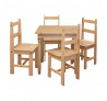 Masivní jídelní stůl 78x78 + 4 židle CORONA