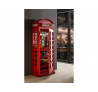 Dřevěná barová skříň ve stylu telefonní budky London červená