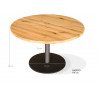 Kulatý stůl z masivu 110 cm Gastro