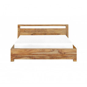 Masivní postel světlé palisandrové dřevo Sheesham 180x200 MONREO