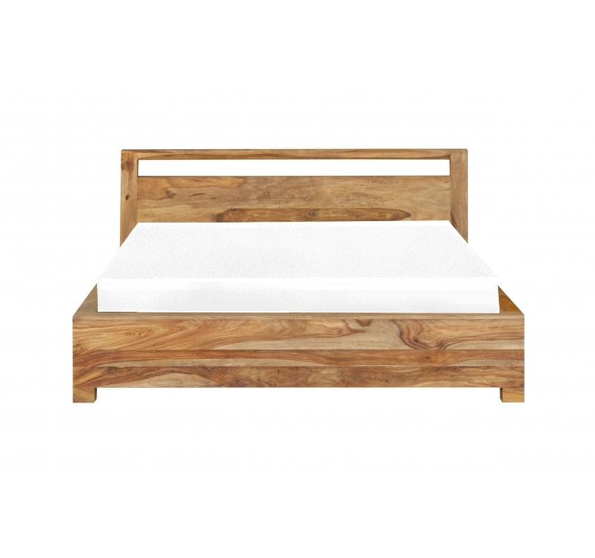 Masivní postel světlé palisandrové dřevo Sheesham 180x200 MONREO