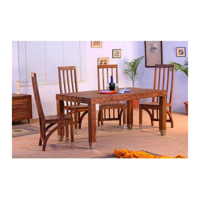 Jídelní set masiv Margao Stůl 160x90 + 6 dřevěné židle
