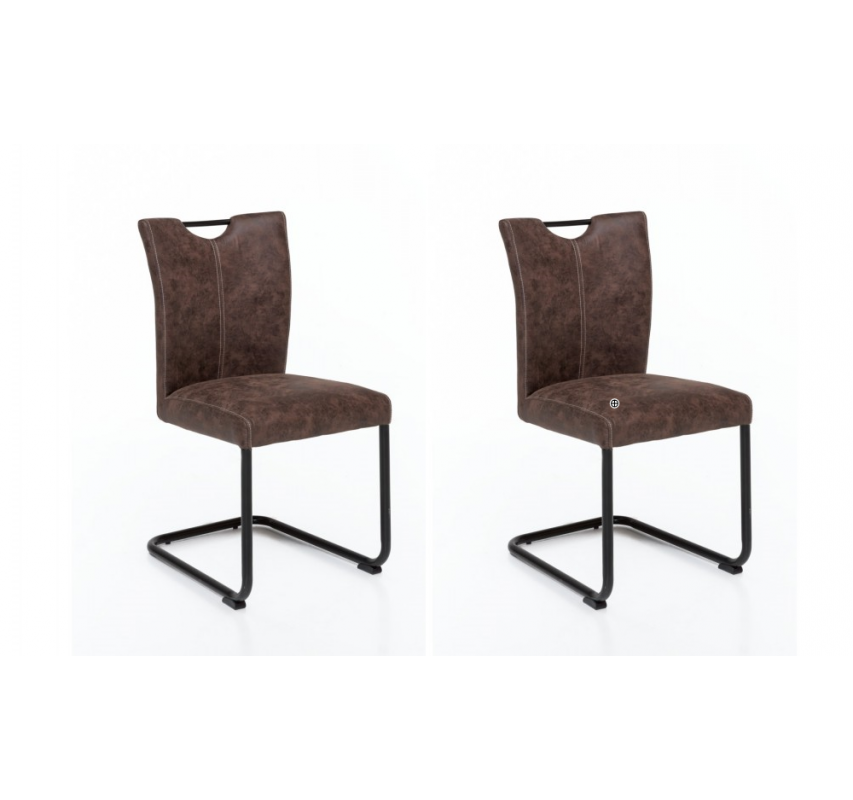 Set 2 židlí z umělé kůže Keston