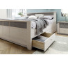 dřevěný masivní bílý postel s úložným prostorem 180 x 200 Goteborg