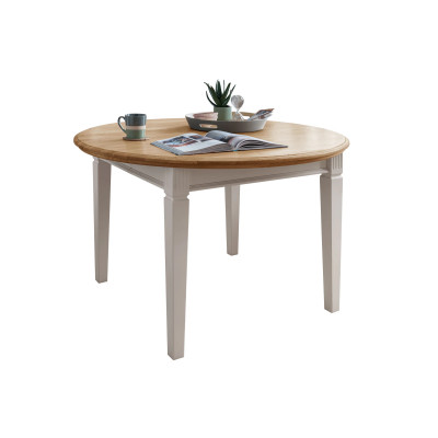 Dřevěný rozkládací jídelní stůl 120 cm Helsinki divoký dub a borovice