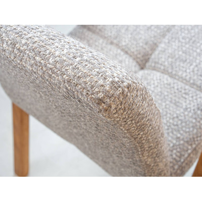 Dubová židle masiv čalouněná světle šedá Sofa